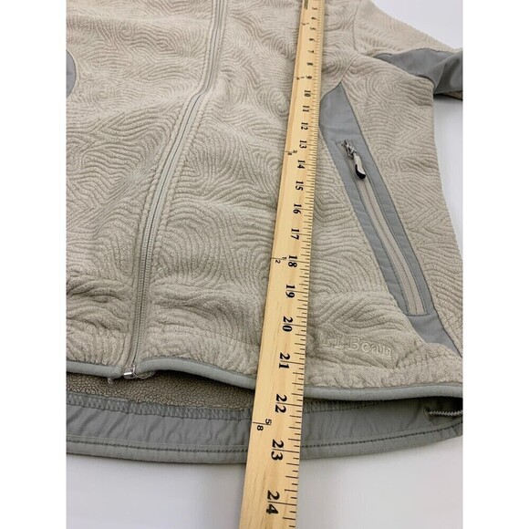 BOGO LL Bean Textured Fleece Full Zip Jacket Floral Embroiderd Women Petite Smal - Picture 10 of 15
